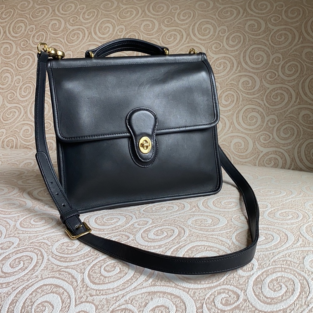 Coach Willis Handbag, black leather